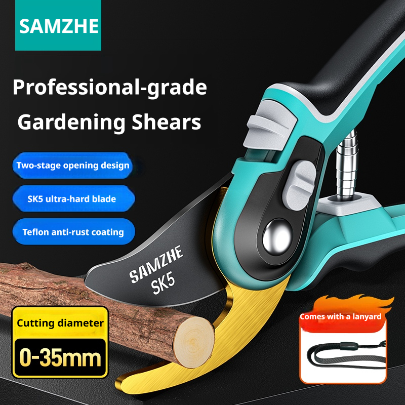 Gardening Tools Combo - SAMZHE Gardening Scissors Branch Pruner Industrial