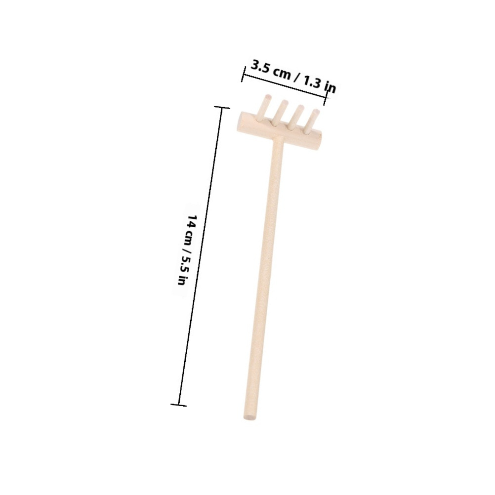 3pcs Bamboo Mini Rake Set For  - огляд і ціна Gardening Tools Combo