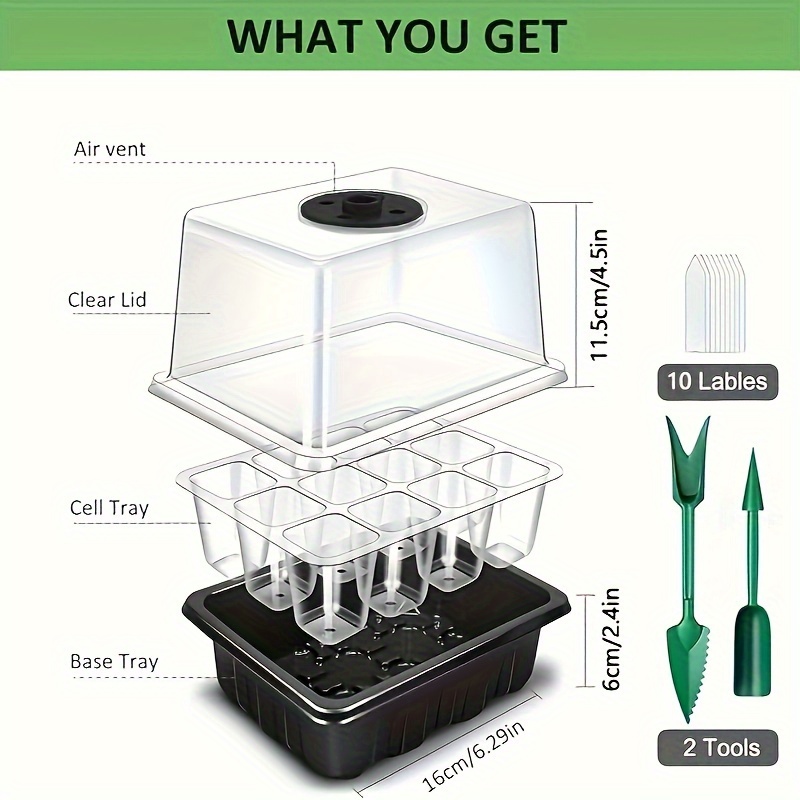 1/2/3-Pack 12/24/36-Cell Seed  - огляд і ціна Led Grow Light