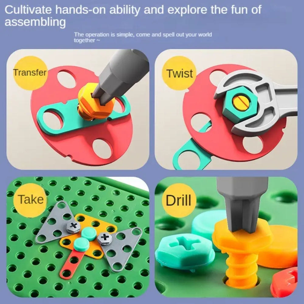 450Pcs Kids STEM Drill Set Cre - огляд і ціна Gardening Tools Kit For Kids